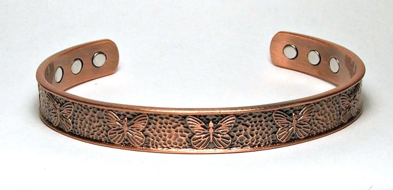 CCB-470-COPPER CUFF BRACELET WITH 6 MAGNETS