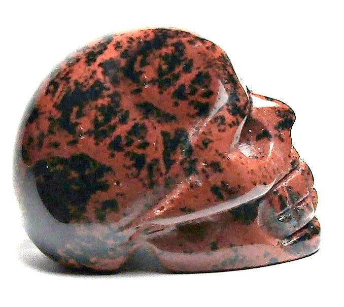 SK-02 50mm STONE SKULL IN MAHOGANY