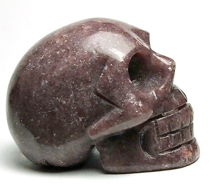 SK-23 50mm STONE SKULL IN LEPIDOLITE