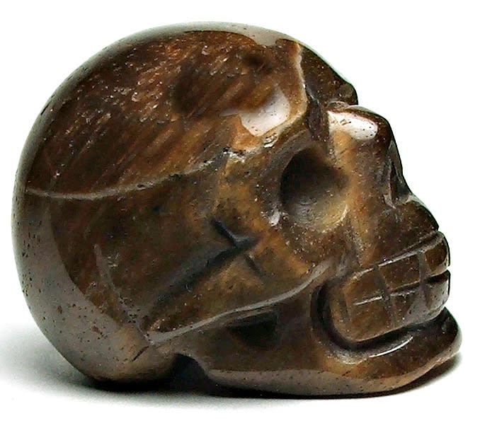 SK-26 50mm STONE SKULL IN TIGER EYE