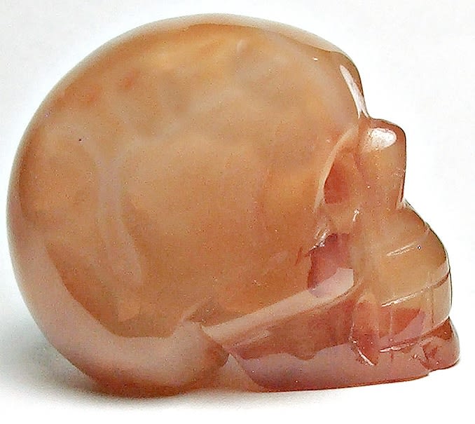SK-32 50mm STONE SKULL IN CARNELIAN