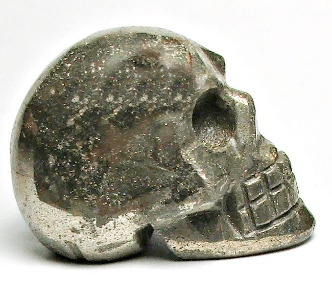 SK-36  50mm STONE SKULL IN PYRITE
