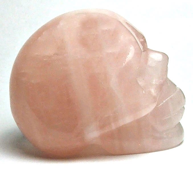 SK-01 50mm STONE SKULL IN ROSE QUART