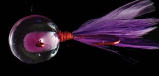 Optic Fry Glass Jigs - 14 Purple Glow - #4 Hook