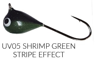 XL Walleye Series - 7MMXL - UV05 Shrimp Green Stripe Effect
