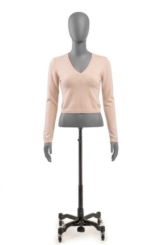 Female Egghead Torso Mannequin with Removable Arms & Base Options | Zing Display
