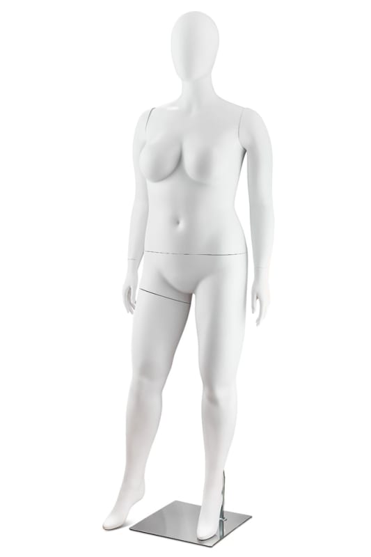 Plus Size Female Egghead Full-Body Mannequin | PM Collection | Zing Display
