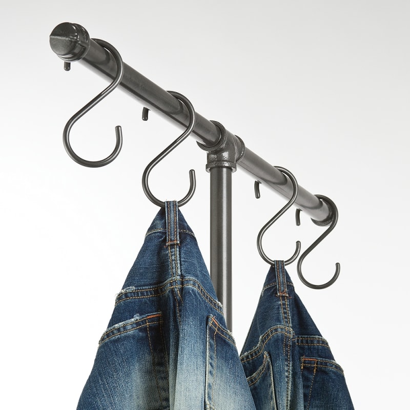 anthracite grey s hook pipe collection retail display hook box of 50 zing display