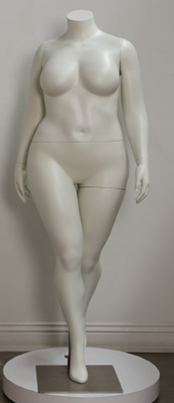 plus size headless female mannequin hands at sides retail display zing display