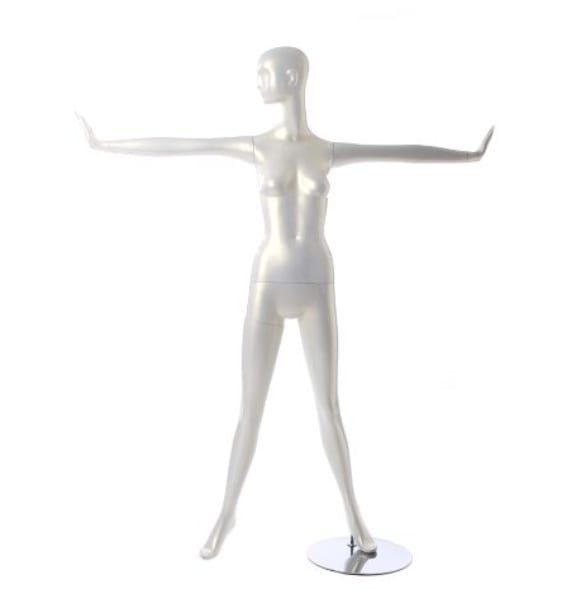 pearl white female mannequin arms outstretched retail display zing display pearl white female mannequin arms outstretched retail display zing display