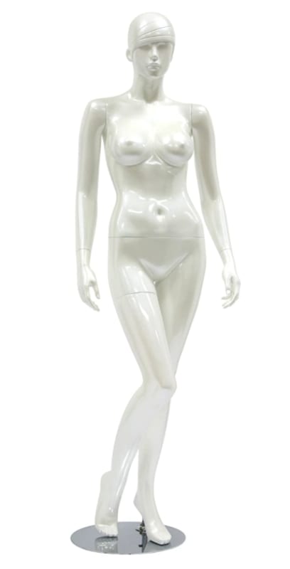 pearl white retro abstract female mannequin walking pose retail display zing display pearl white retro abstract female mannequin walking pose retail display zing display