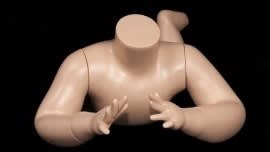 fleshtone crawling toddler mannequin headless retail display zing display
