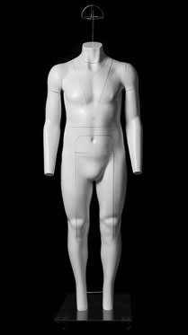 Plus size male ghost mannequin designed for invisible apparel photography and e-commerce product display