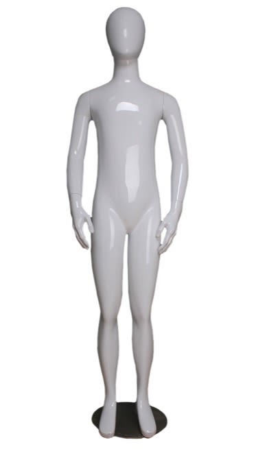 5 foot 2 inch gloss white egghead childrens mannequin 5 foot 2 inch gloss white egghead childrens mannequin