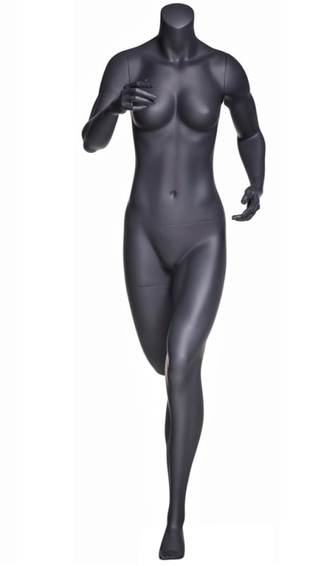 Headless athletic female jogger mannequin for sportswear and activewear retail display Headless athletic female jogger mannequin for sportswear and activewear retail display