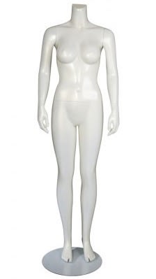 Female Mannequin Pearl White Headless Changeable Heads