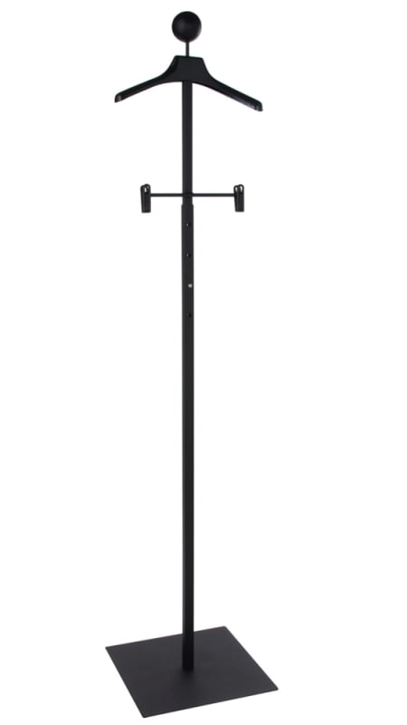 matte black womens floor standing display form with hanger
