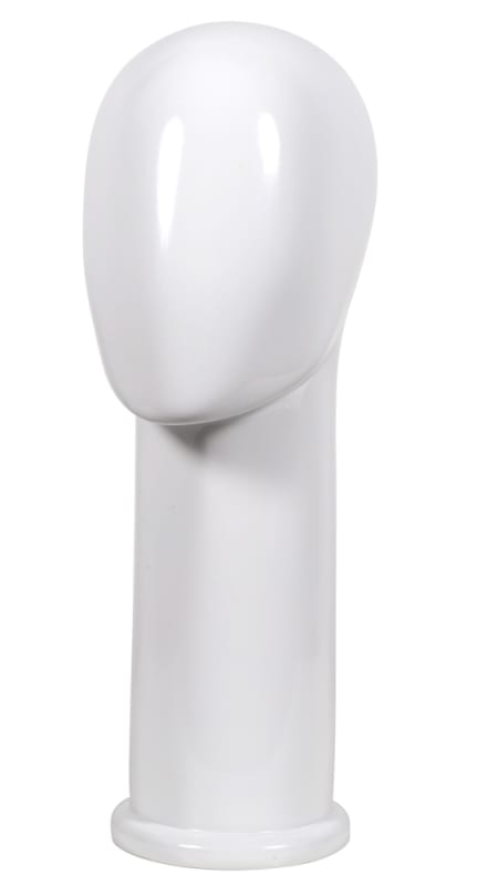 18 inch glossy white male egghead head form fiberglass 18 inch glossy white male egghead head form fiberglass