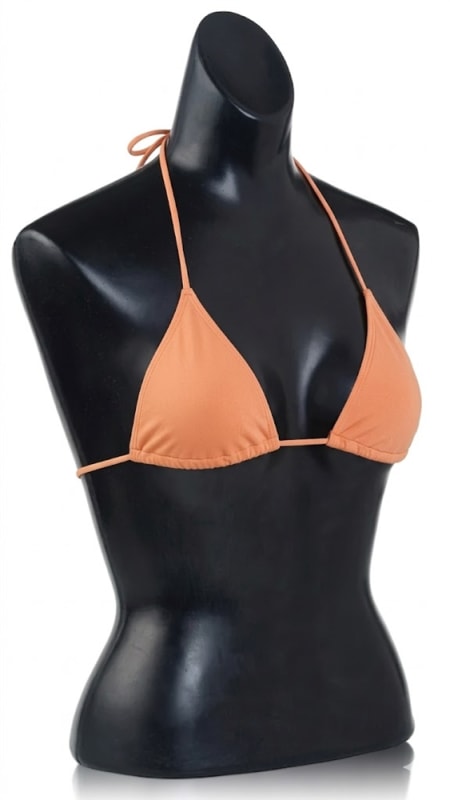 black female countertop torso form unbreakable plastic retail display zing display