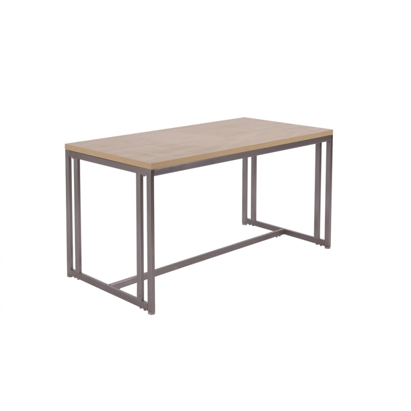 small satin nickel nesting display table retail fixture zing display