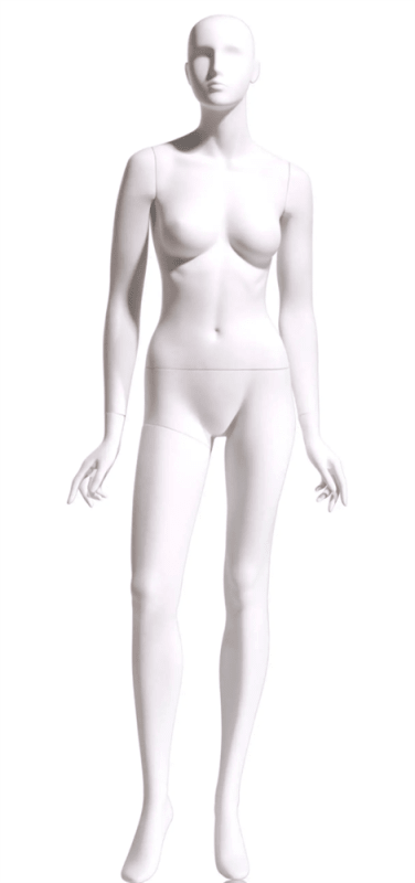 dianna abstract female mannequin arms by sides pose p4 retail display zing display
