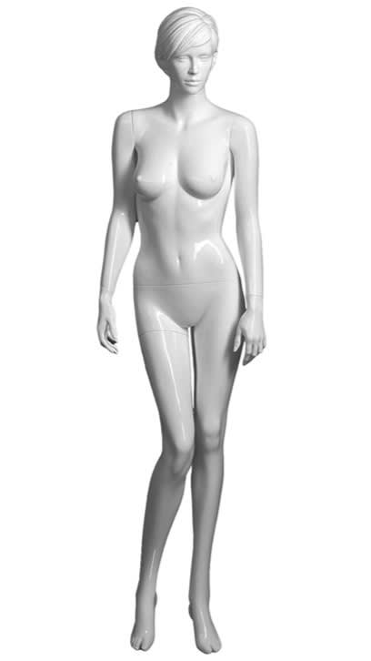 Betsy female mannequin with arms at sides Betsy female mannequin with arms at sides