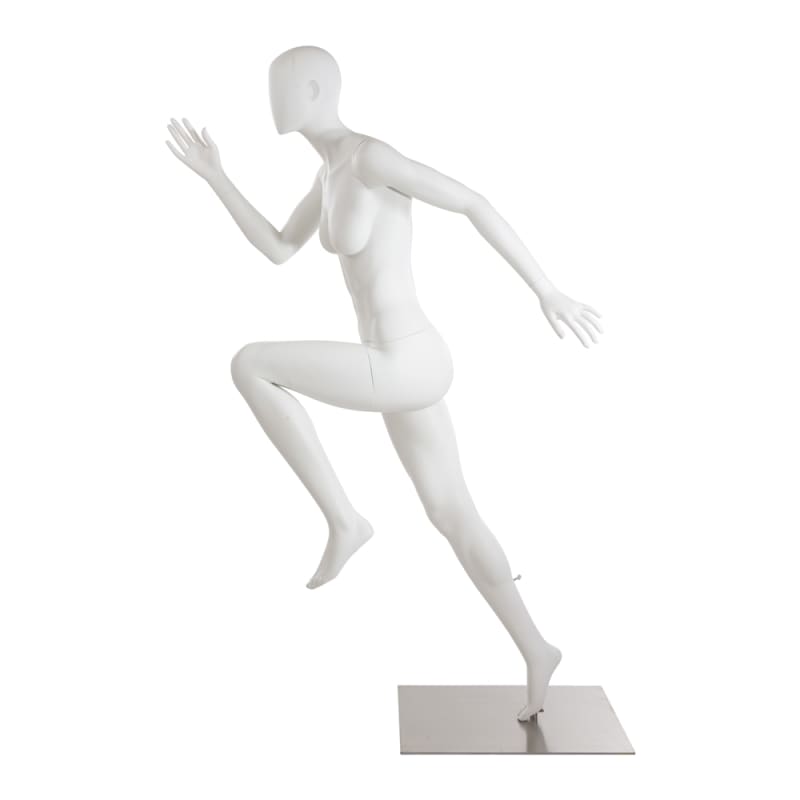 Trendy Sprinter Egghead Matte White Female Mannequin