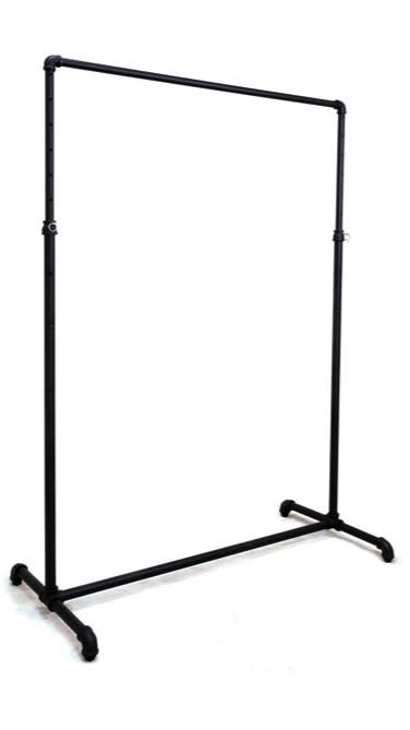 adjustable black pipe ballet bar clothing rack industrial retail display zing display adjustable black pipe ballet bar clothing rack industrial retail display zing display