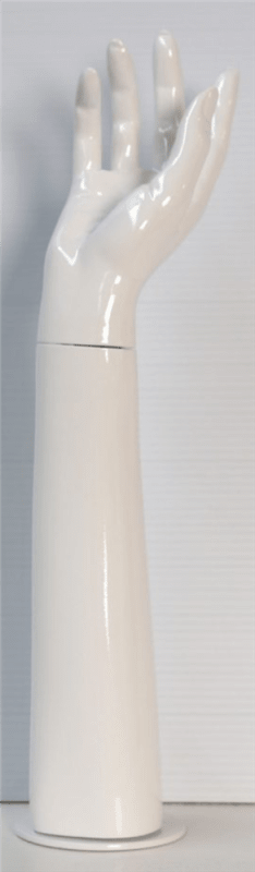 glossy white female left display hand jewelry accessory stand zing display