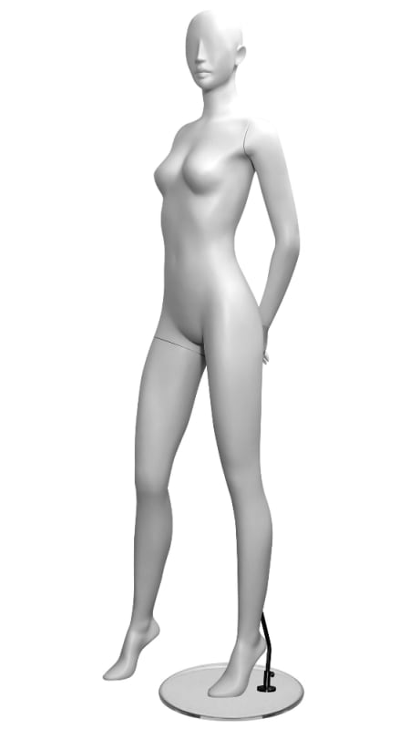 High End Contemporary Abstract Female Mannequin Hands Behind Back - 6 Colors