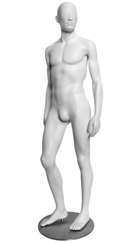 High End Contemporary Abstract Male Mannequin Sideways Pose - 6 Colors