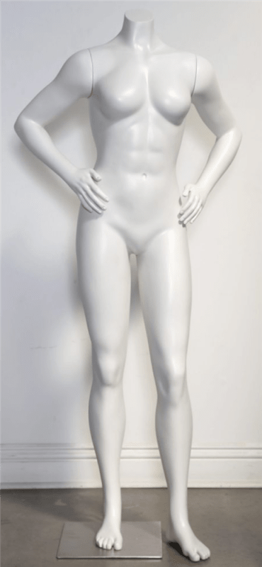 High End Athletic Headless Female Mannequin Hands on Hips - 6 Colors