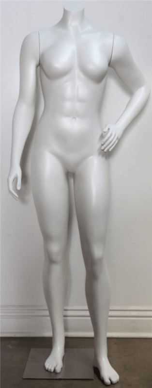 High End Athletic Headless Female Mannequin Hands on Hips - 6 Colors