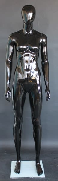 Glossy black female abstract mannequin