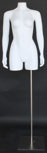 Headless 3/4 Female Torso with arms and floor base