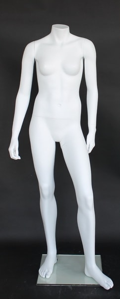 5 foot headless female mannequin matte white retail display
