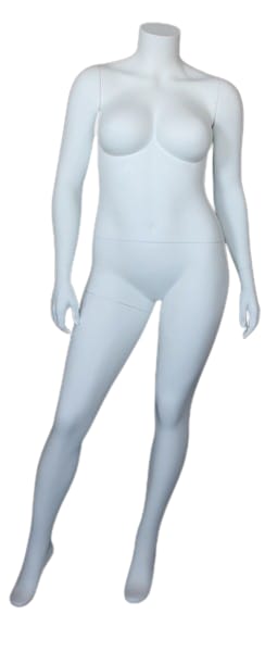 photo of Matte White Female Headless Mannequin Plus Size
