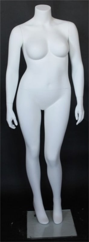 photo of Matte White Female Headless Mannequin Plus Size