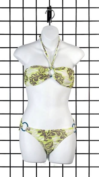 Matte White Thick Injection Plastic Female 3/4 Torso Form