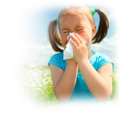 girl sneezing