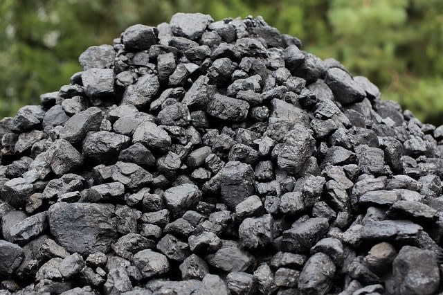 charcoal pile