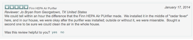 finn air purifier for allergies