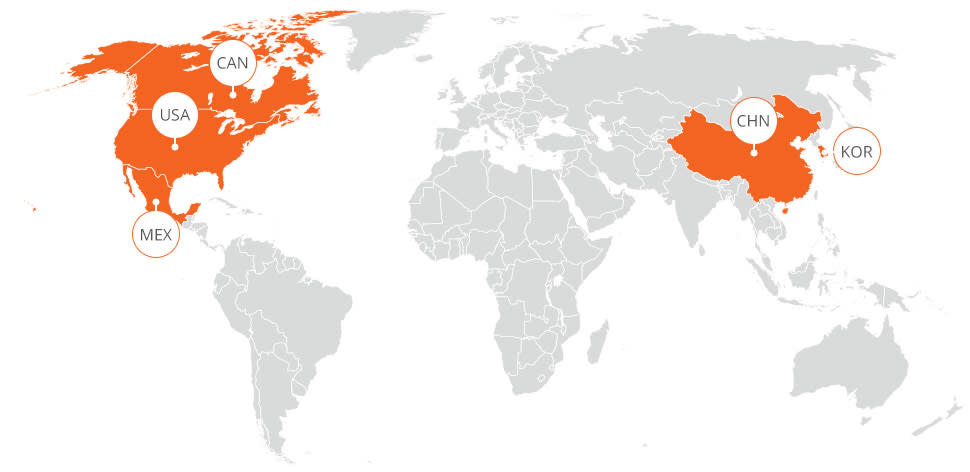 Oransi Shipping Locations