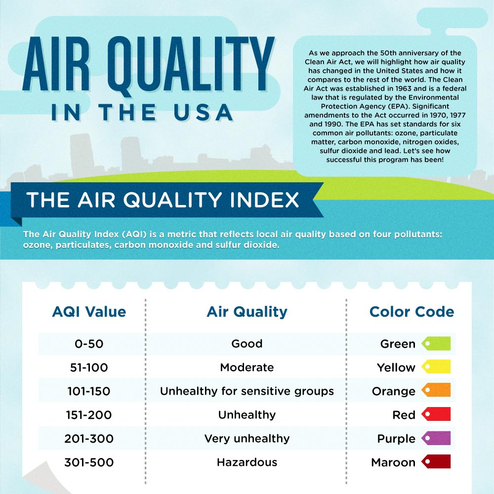 Free Infographic Air Quality in the United States