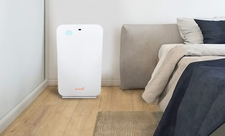 Ov200 air purifier in bedroom