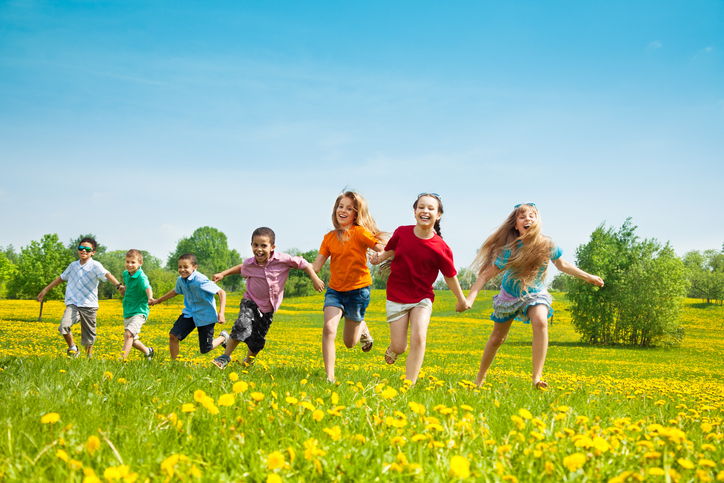 children playing outdoors