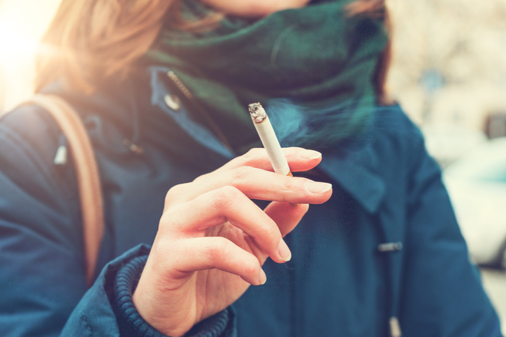 woman smoking