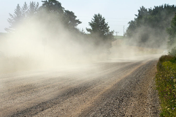 dust from roads