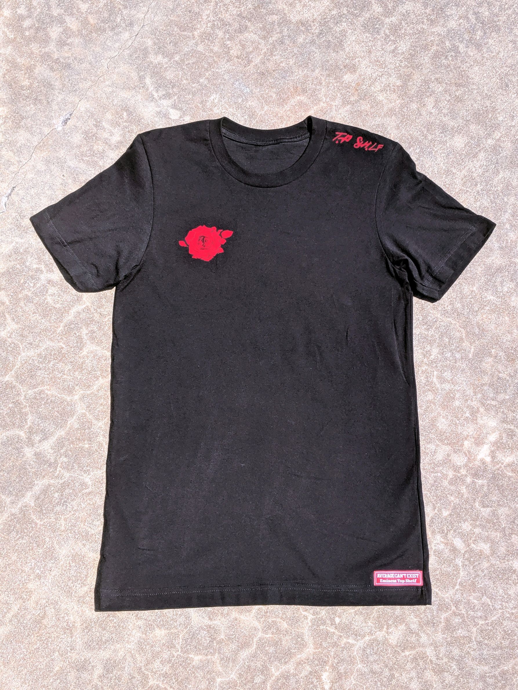 Black + Suede Red Tee