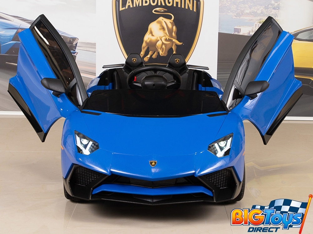 blue lamborghini toy car